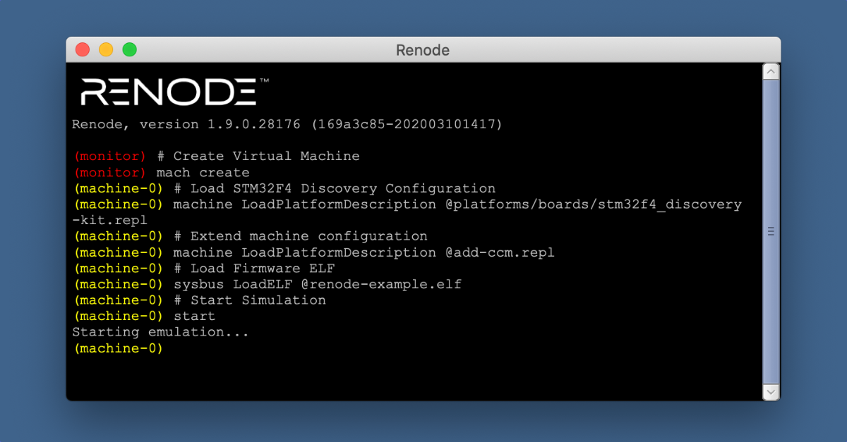Cortex-M MCU Emulation with Renode